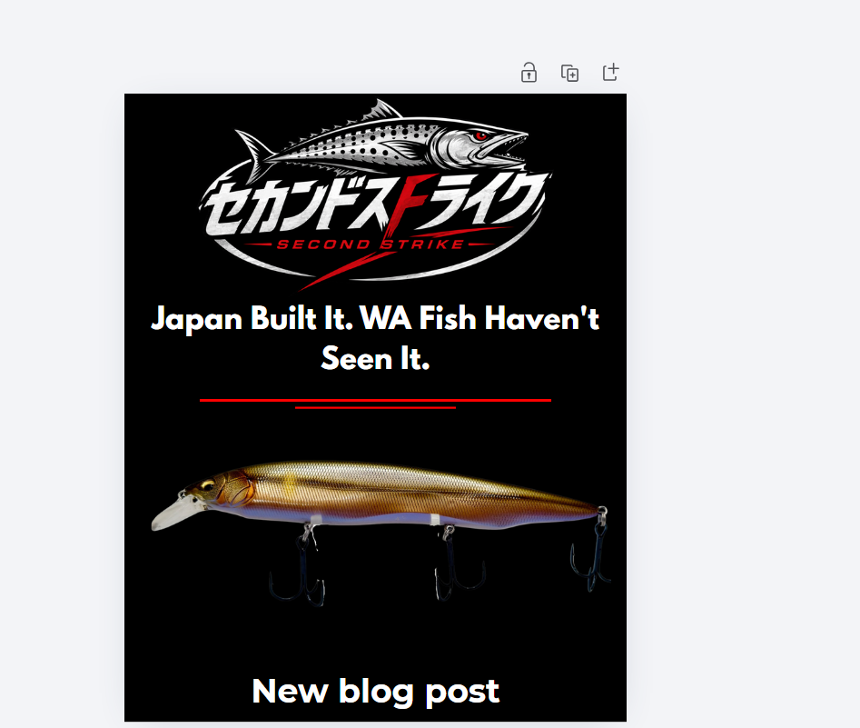 Second Strike Tackle – Japan Built It. WA Fish Haven't Seen It. JDM lure blog post hero image.