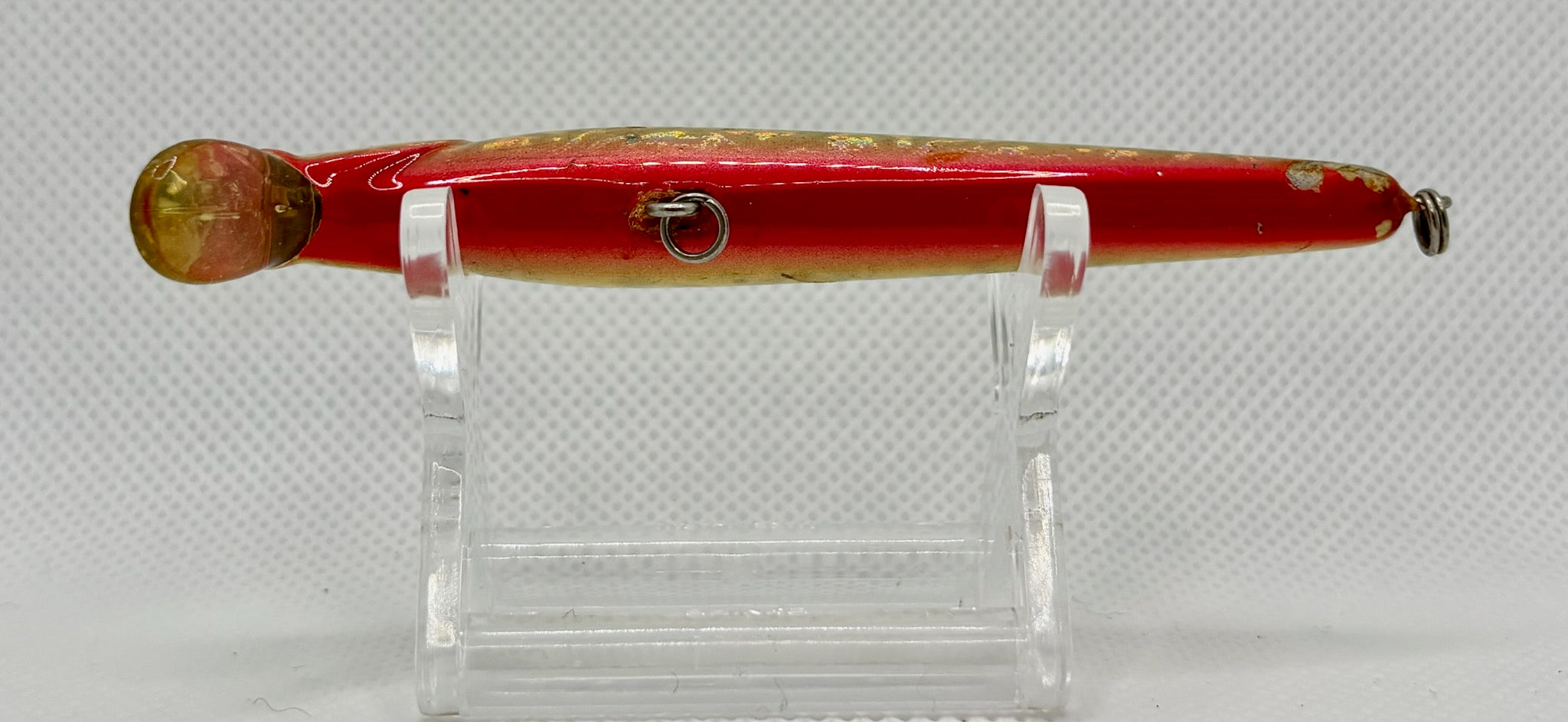 ima Sasuke 90F 90mm Gold Red – top view showing gold holographic back and body profile