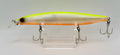 Daiwa Shore Line Shiner Z Vertice R 140F Chartreuse Pearl – side A showing chartreuse back and orange belly