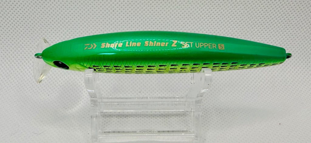 Daiwa Shore Line Shiner Z Set Upper S – top showing model script and green back