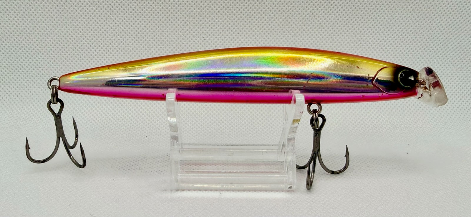 ima Kosuke 130F – reverse side showing full Pink Gold Chrome holographic body profile