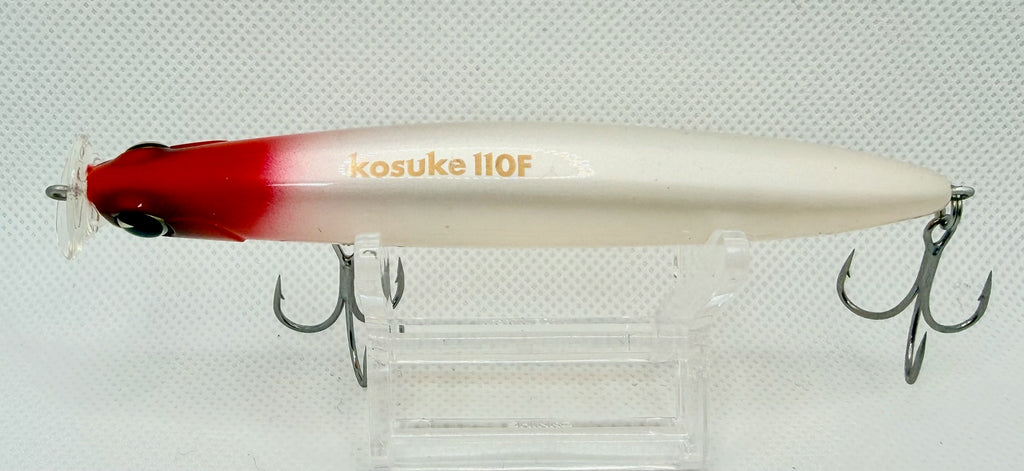 ima Kosuke 110F – side showing Kosuke 110F model script in gold on pearl white body