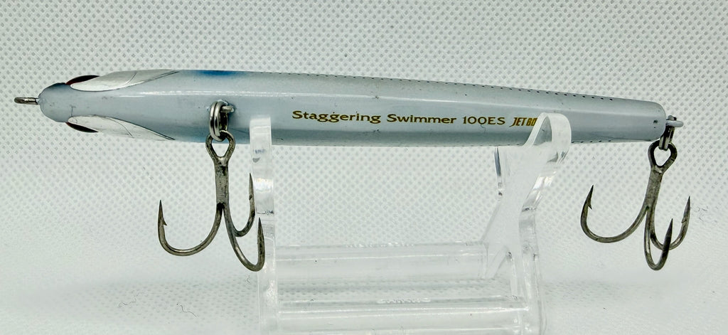 Jetboil Staggering Swimmer 100ES – side showing Staggering Swimmer 100ES JET BO model script on silver body