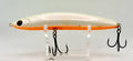 Blue Blue SNECON 90S II 90mm Pearl Chart Orange Belly – side view with premium trebles