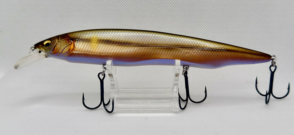 Ito Kamata AR160 160mm Bronze Ayu – side view with premium black trebles