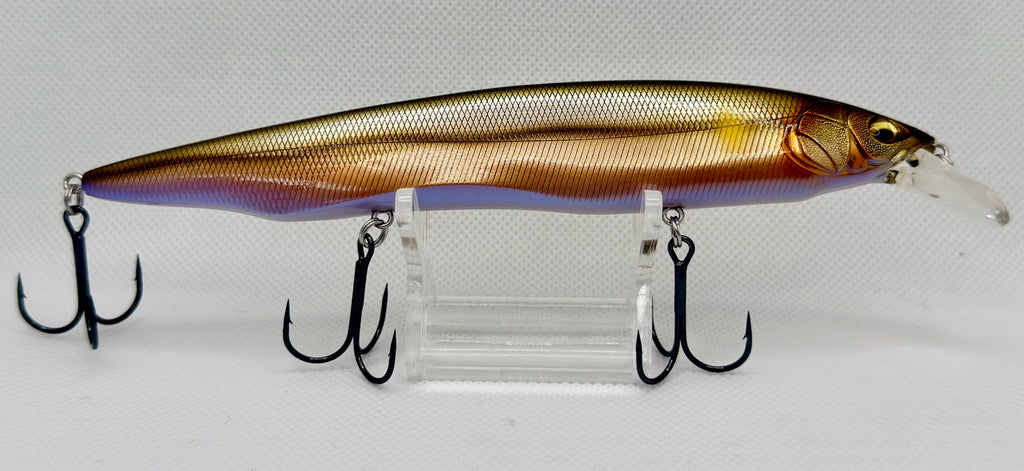 Ito Kamata AR160 160mm Bronze Ayu – reverse side with premium black trebles