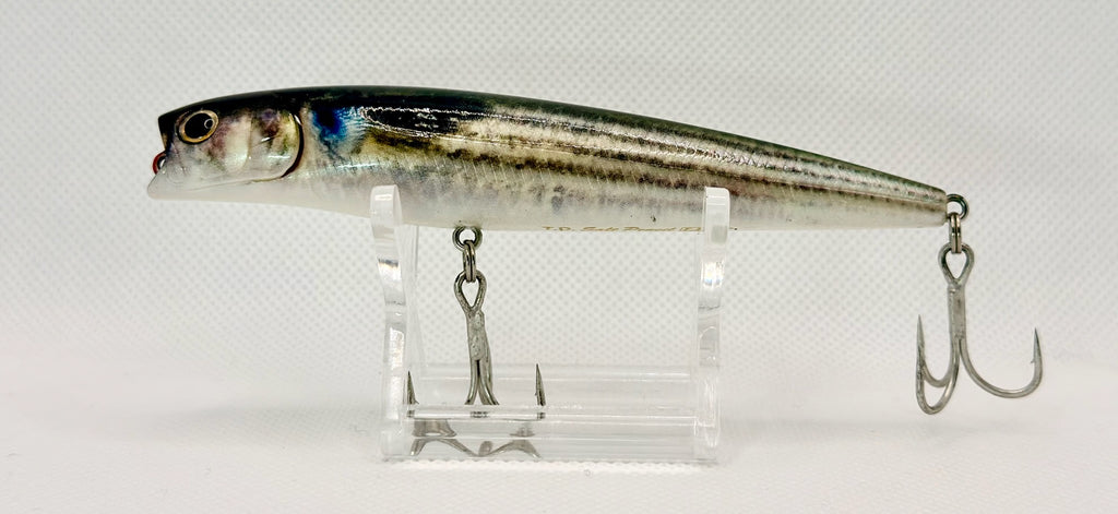 Daiwa T.D. Salt Pencil LD-F 110mm Natural Mullet – side view with hooks fitted