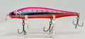 Y.K. Lure X-90 Long Minnow 115mm Pink Chrome – side view with hooks