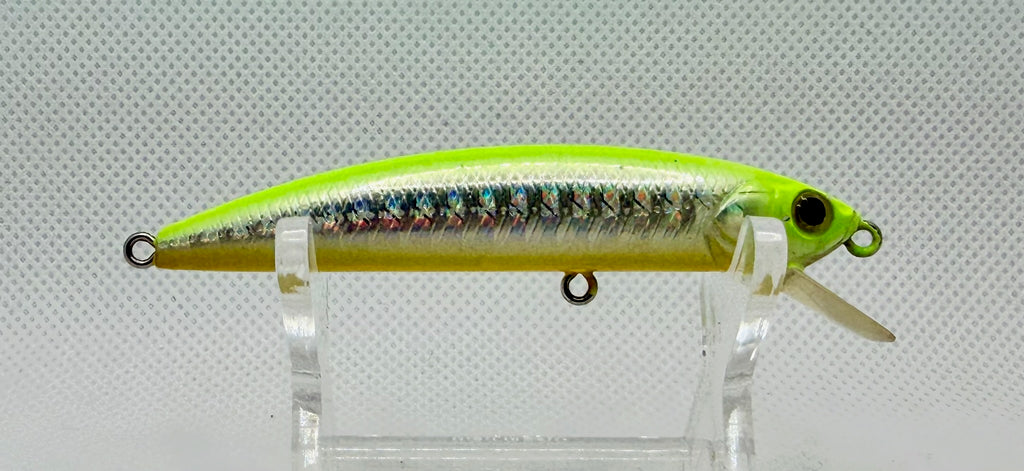 S.M. Sinking Minnow 70 – Chartreuse Silver Baitfish
