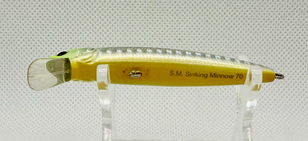 S.M. Sinking Minnow 70 – Chartreuse Silver Baitfish